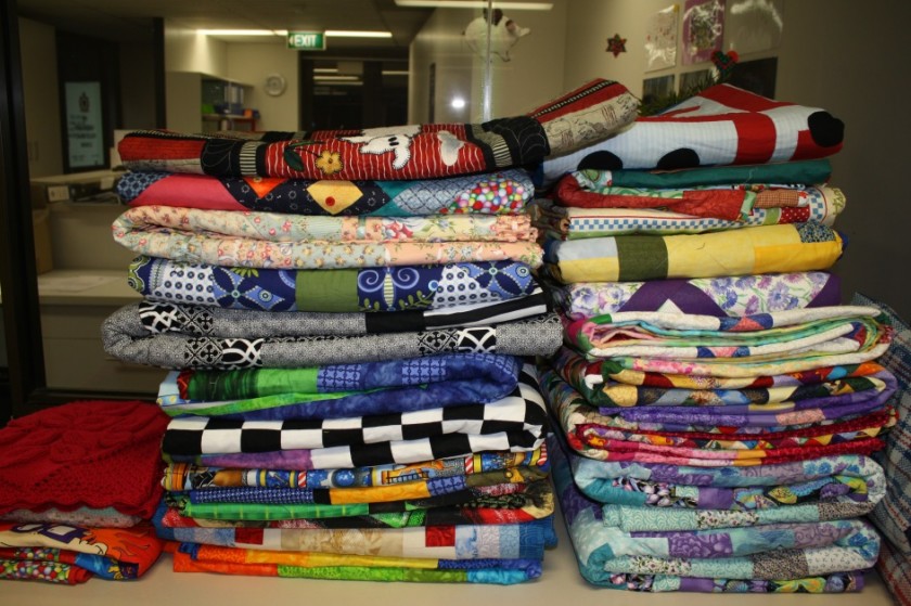 Quilts provided by the Hervey Bay Social Quilters to Queensland Police Legacy.